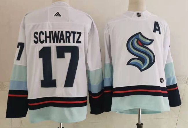 Seattle Kraken Away Player Jersey White NO.17 SCHWARTZ