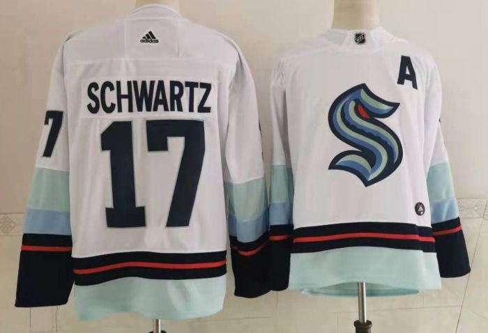 Seattle Kraken Away Player Jersey White NO.17 SCHWARTZ