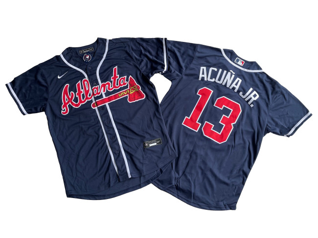 Atlanta Braves Jersey Blue Fan Version NO.13 ACUNA JR.