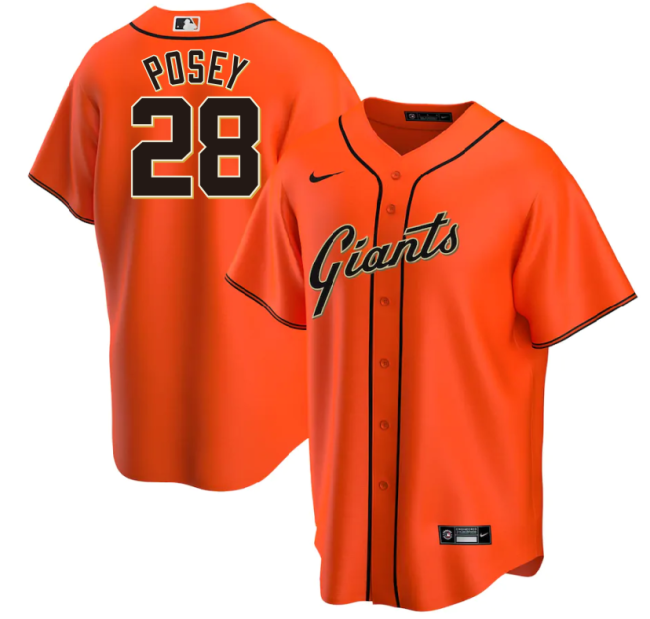 San Francisco Giants Jersey Orange NO.28 POSEY
