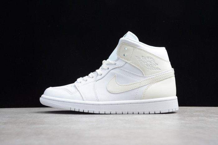 Air Jordan Wmns Air Jordan 1 Mid 'White Ivory' BQ6472-112