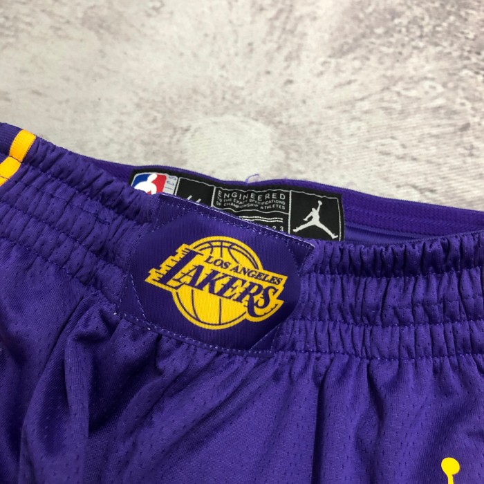 Los Angeles Lakers purple basketball shorts 2023