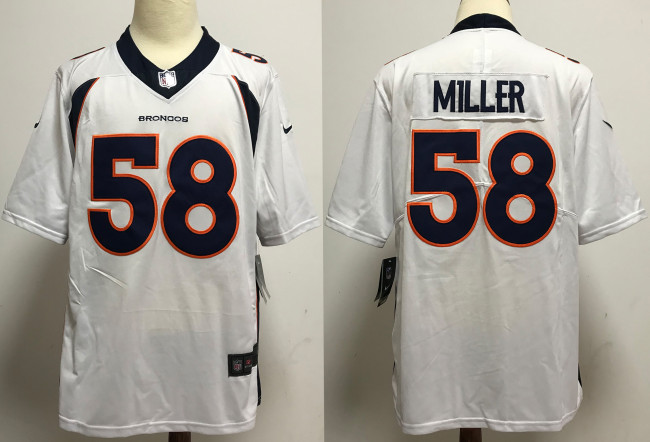 Denver Broncos Jersey White 2024 NO.58 MILLER