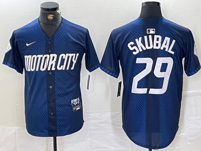 Detroit Tigers Jersey Blue White Fan Version NO.29 SKUBAL