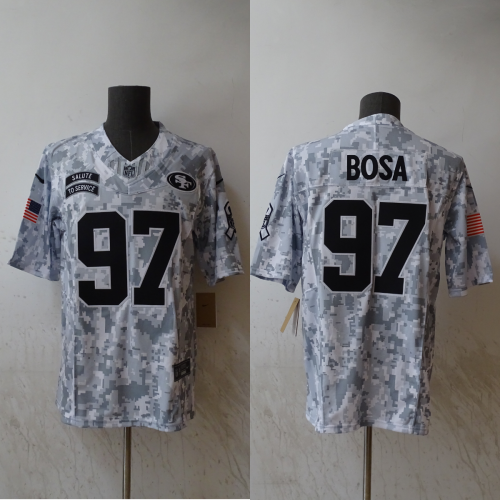 Dallas Cowboys Jersey Navy Salute NO.97 BOSA