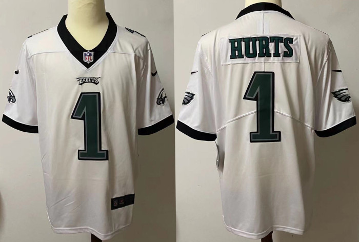 Philadelphia Eagles Jersey White 2023 NO.1 HURTS
