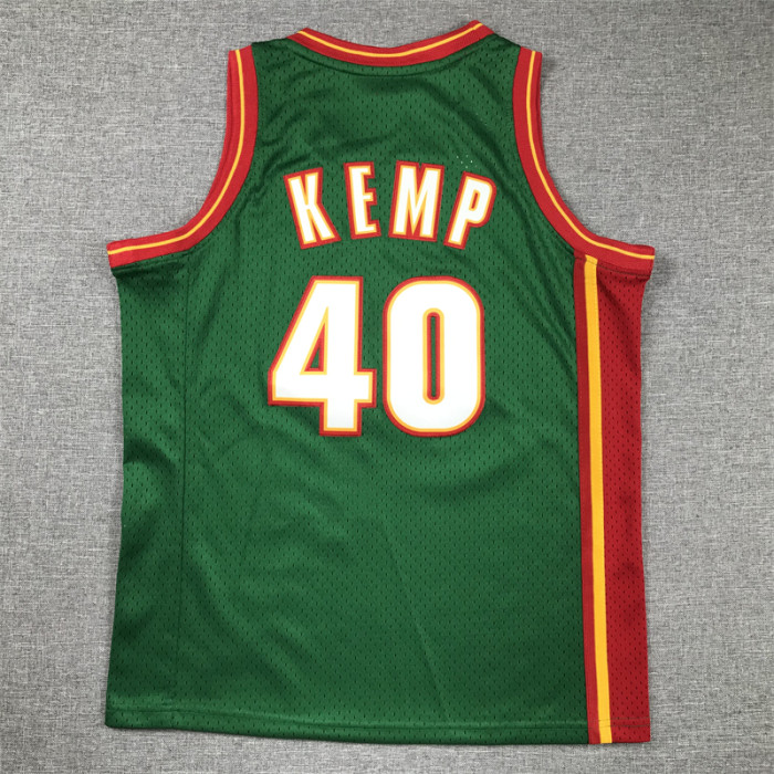 Seattle SuperSonics Kids Jersey Green Classics Edition 95/96 NO.40 KEMP