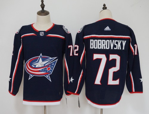 Columbus Blue Jackets Home 2022 Breakaway Player Jersey Navy NO.72 BOBROVSKY