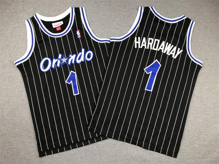 Orlando Magic Kids Jersey Black Stripes Reprint Edition 03/04 NO.1 HARDAWAY