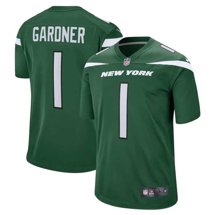 New York Jets Jersey Green 2024 NO.1 GARDNER