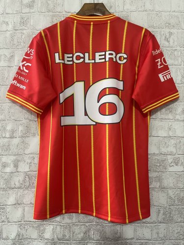 Ferrari Team X Leclerc Soccer Jersey Burnt Red NO.16 Leclerc