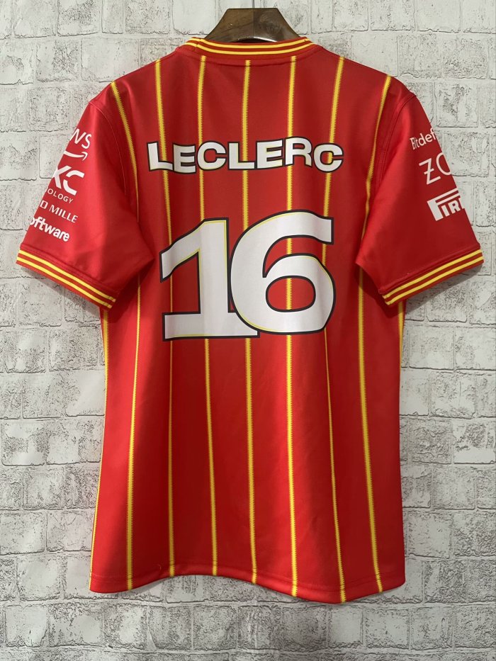 Ferrari Team X Leclerc Soccer Jersey Burnt Red NO.16 Leclerc