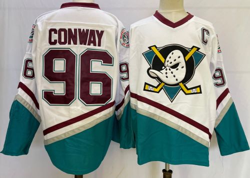 Anaheim Ducks 21/22 Home Jersey White Green NO.96 CONWAY