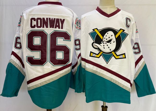 Anaheim Ducks 21/22 Home Jersey White Green NO.96 CONWAY