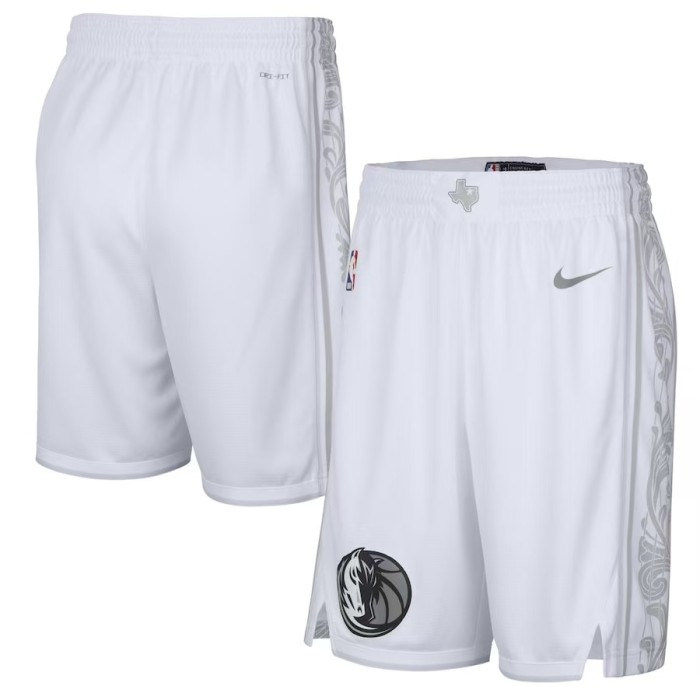 Dallas Mavericks Shorts City Edition White 24/25