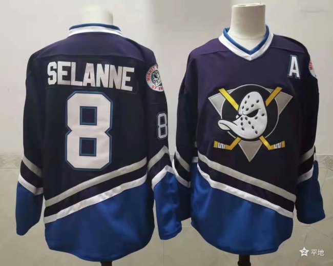 Anaheim Ducks 21/22 Home Jersey Purple NO.8 SELANNE