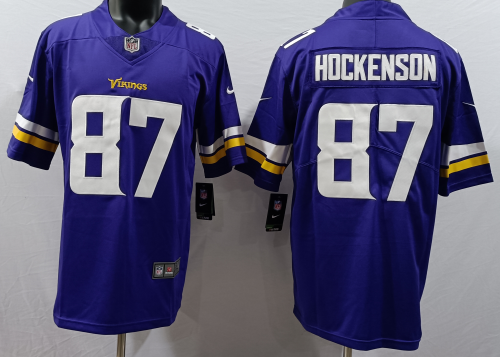 Minnesota Vikings Alternate Jersey Purple NO.87 HOCKENSON