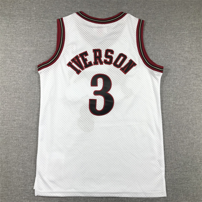 Philadelphia 76ers KIds Jersey White Retro 00/01 NO.3 IVERSON