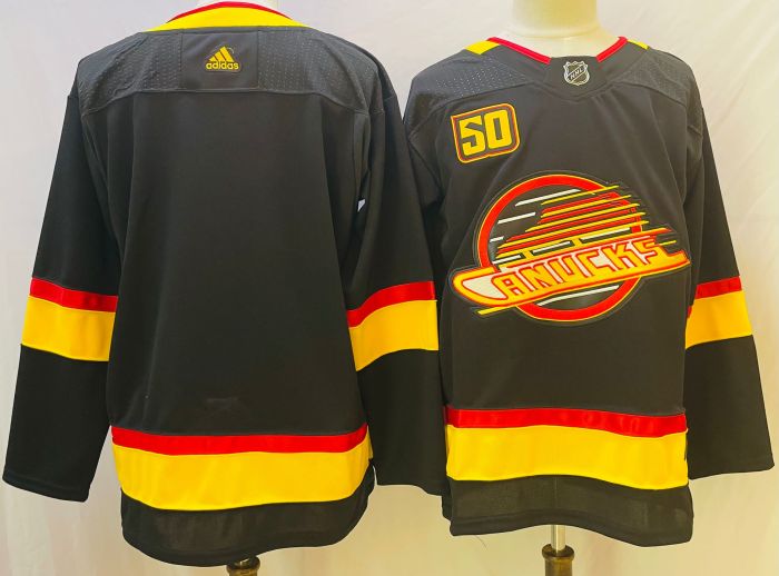Vancouver Canucks Jersey Retro Black NO Number