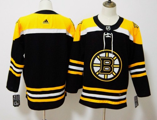 Boston Bruins 19/20 Alternate Player Jersey Black Yellow NO Number