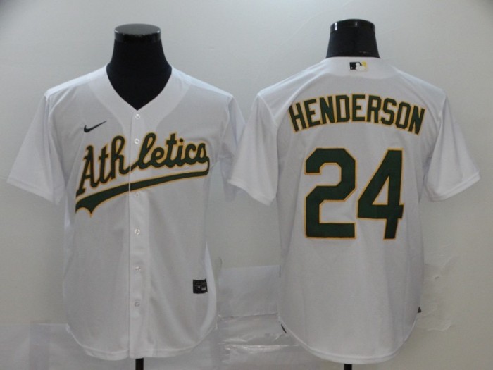 Oakland Athletics Jersey White NO.24 HENDERSON