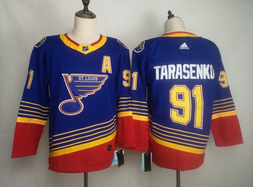 St. Louis Blues 1990's Vintage Away Throwback Jersey Blue NO.91 TARASENKO