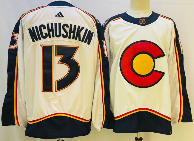 Colorado Avalanche Jersey Retro 2.0 Off White 22/23 NO.13 NICHUSHKIN