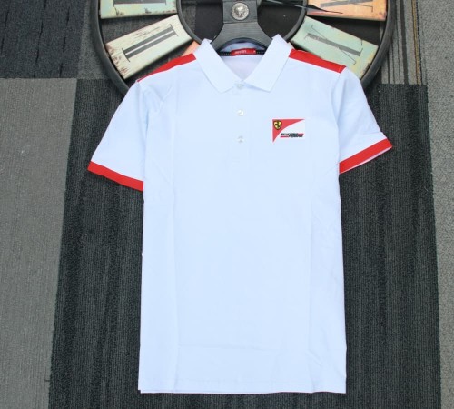 Ferrari Racing Polo Shirt Scuderia Ferrari Logo White NO Number