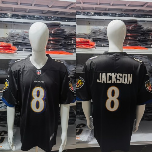 Baltimore Ravens Jersey Black NO.8 JACKSON