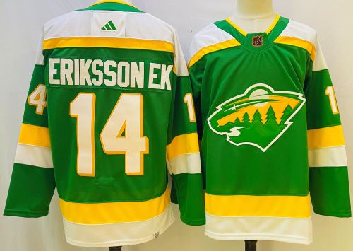 Minnesota Wild 2023/24 Premier Breakaway Jersey Green NO.14 ERIKSSON EK