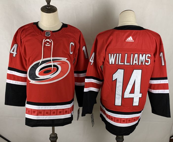 Carolina Hurricanes Alternate Breakaway Jersey Red NO.14 WILLIAMS