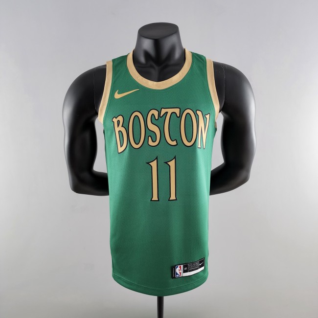 Kyrie Irving Boston Celtics Platinum City Edition Green Swingman Jersey 2020