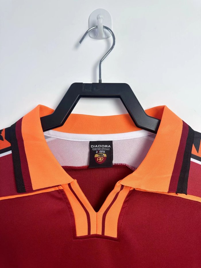 AS Roma Home Long Sleeve Retro Jersey 1998/99