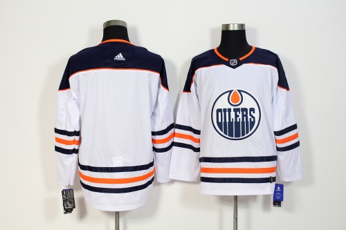 Edmonton Oilers Home Jersey White Black NO Number