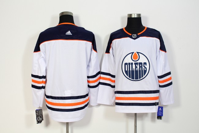 Edmonton Oilers Home Jersey White Black NO Number