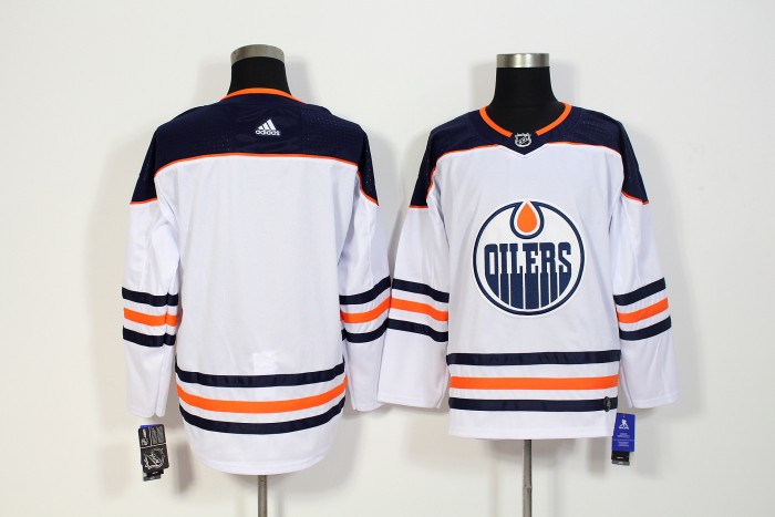 Edmonton Oilers Home Jersey White Black NO Number