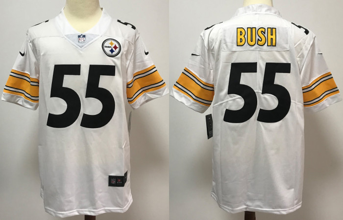 Pittsburgh Steelers Jersey White NO.55 BUSH