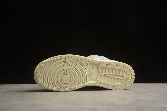 Air Jordan 1 Mid White Blue Pink