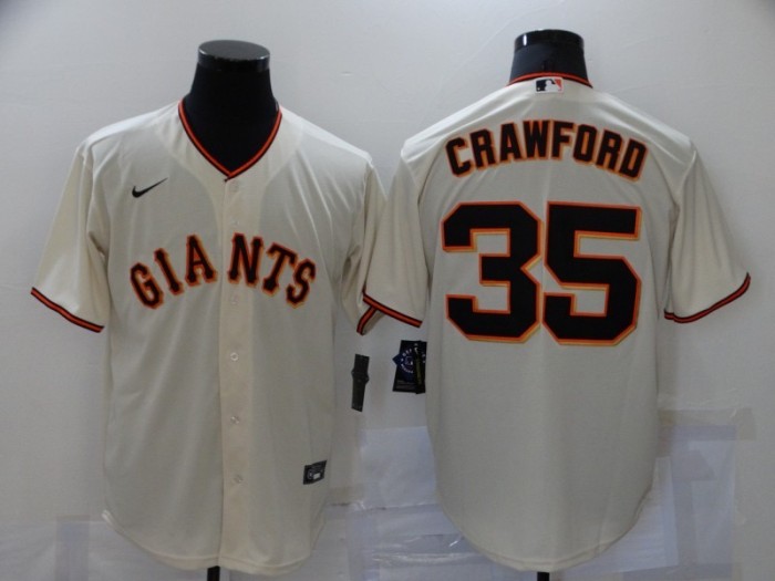 San Francisco Giants Jersey White NO.35 CRAWFORD