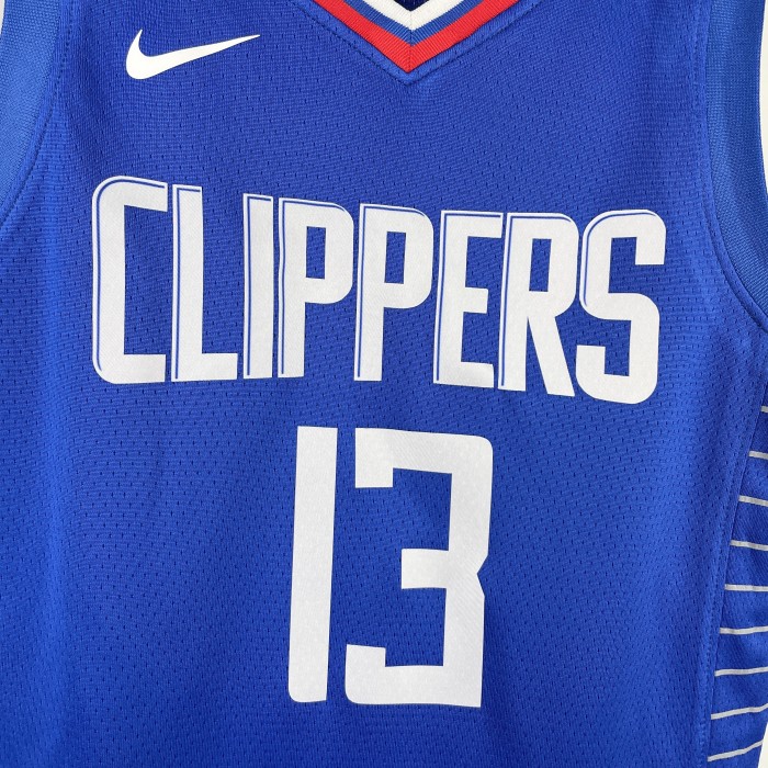 LA Clippers  Kids Basketball Jersey Blue Icon Edition No.13 GEORGE