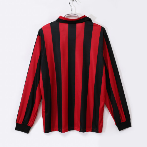 AC Milan Home Long Sleeve Retro Jersey 1988/89