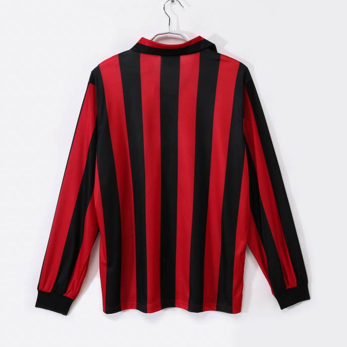 AC Milan Home Long Sleeve Retro Jersey 1988/89