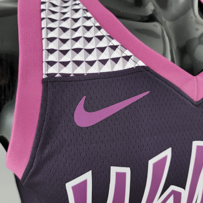 Karl-Anthony Towns Minnesota Timberwolves Swingman Jersey Black and Purple