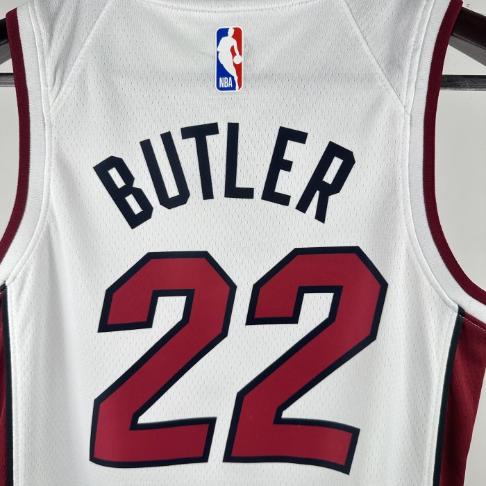 Miami Heat Kids Jersey White  22/23  NO.22 Butler