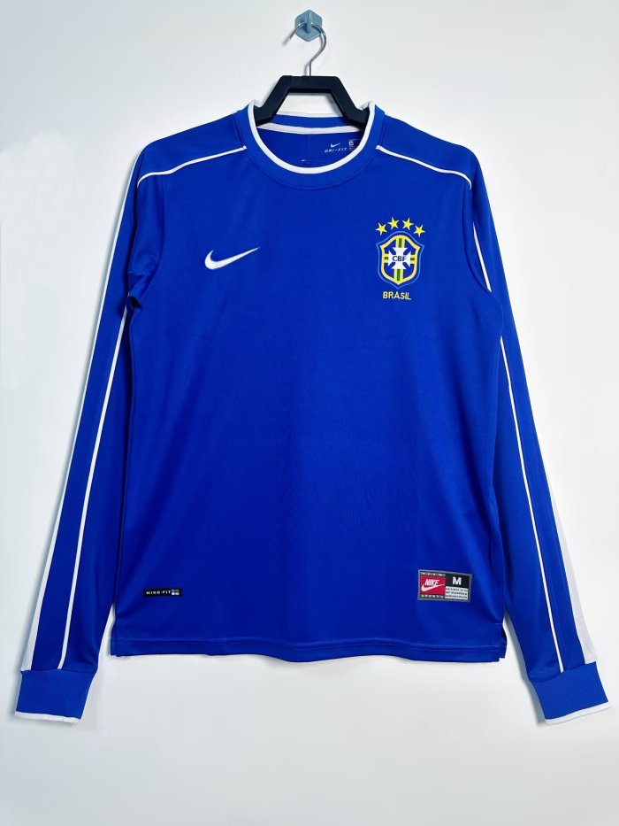 Brazil Away Retro Long Sleeve Jersey 1998