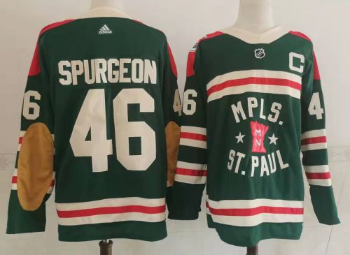 Minnesota Wild 2022 NHL Winter Classic Jersey Green NO.46 SPURGEON