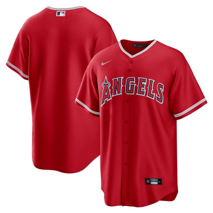 Los Angeles Angels Jersey Fan Edition Red NO Number