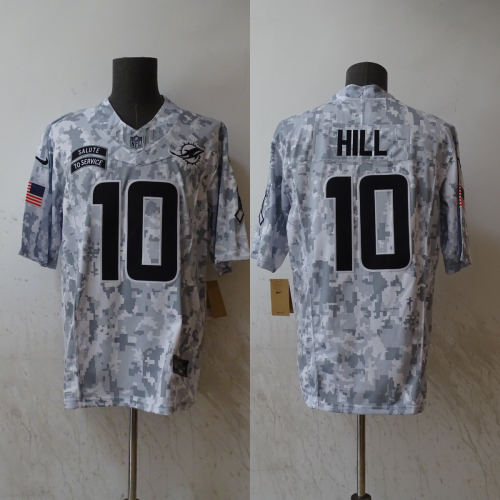 Dallas Cowboys Jersey Navy Salute NO.10 HILL