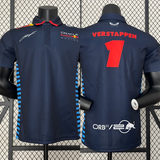 2024 Red Bull Racing Polo shirt Black NO.1 VERSTAPPEN