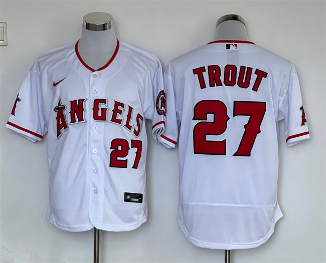 Los Angeles Angels Jersey Elite Edition White NO.27 TROUT